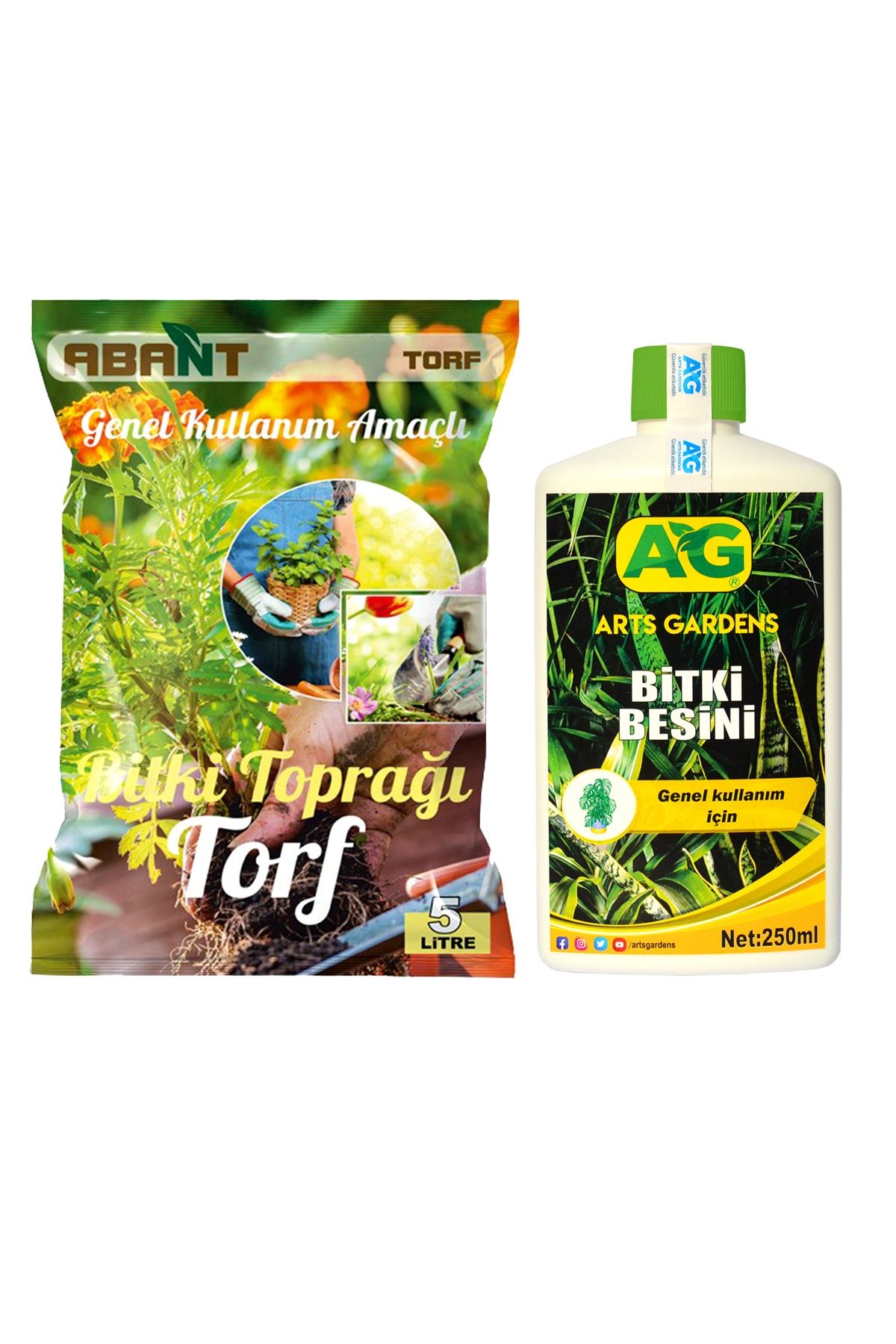 Arts Gardens 5 Lt Bitki Toprağı , 250 Ml Genel Kullanım Bitki Besini