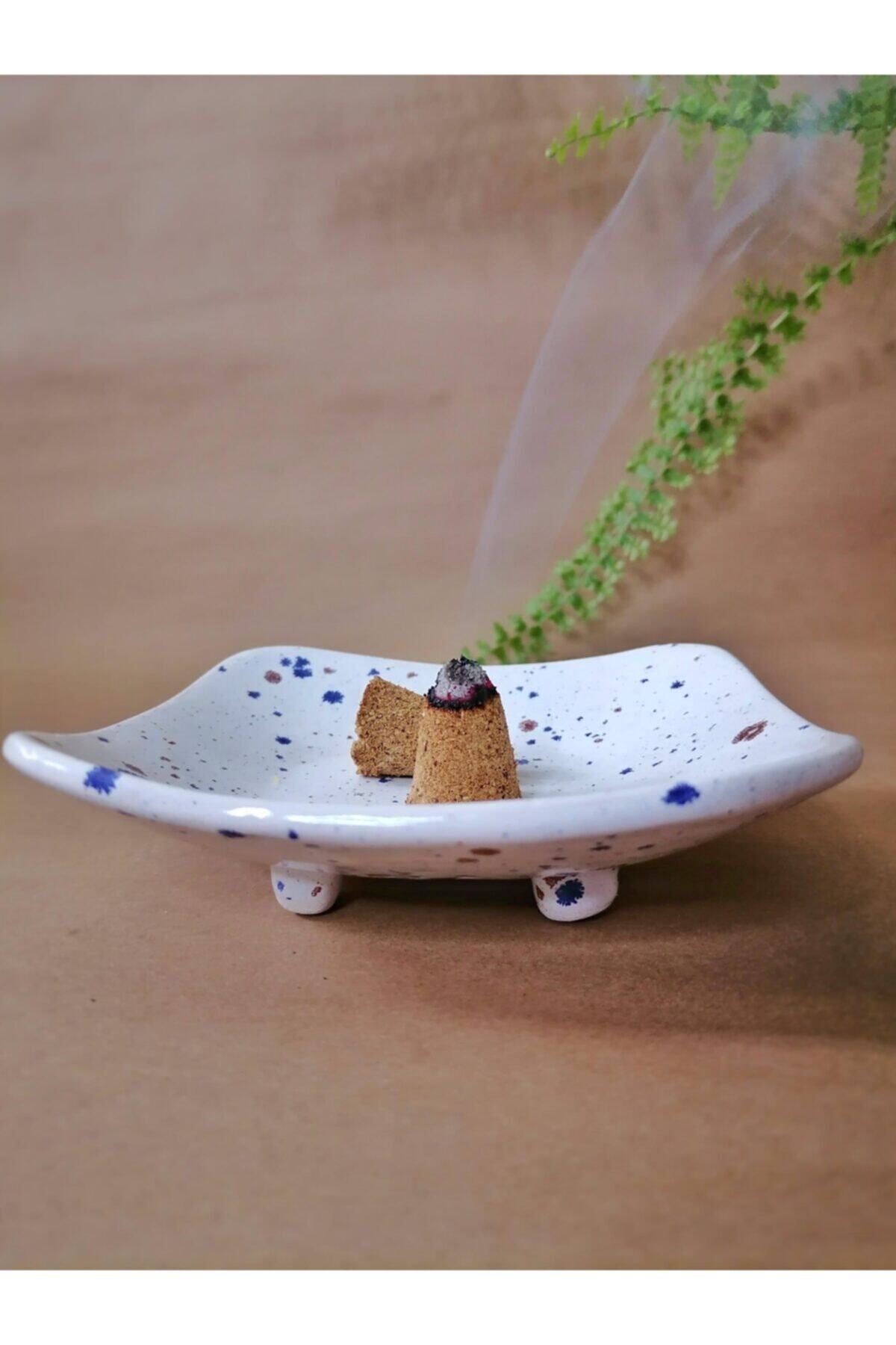 KriyaHerbsCo El Yapımı Seramik Çanak Tütsülük