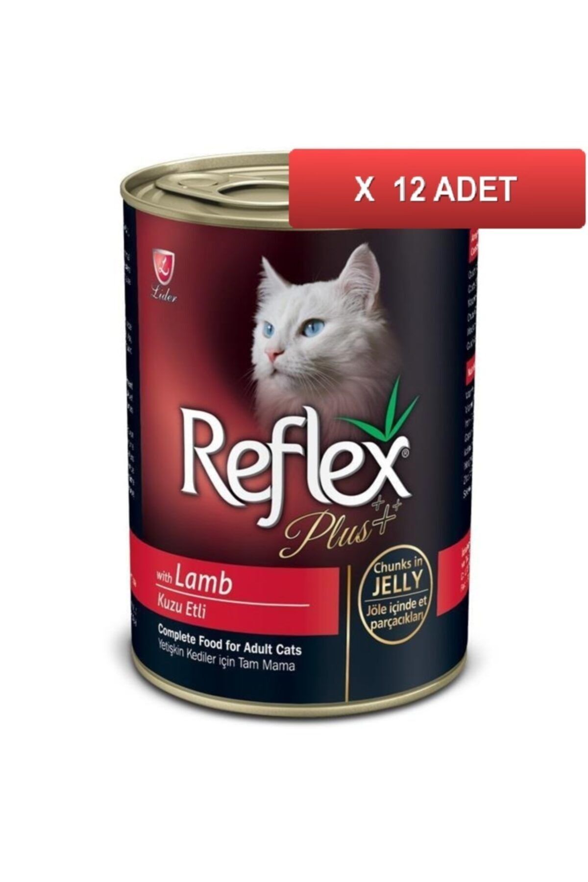 Reflex Plus Kuzulu Kümes Hayvanlı Kedi Konservesi 400 Gr (12 Adet)
