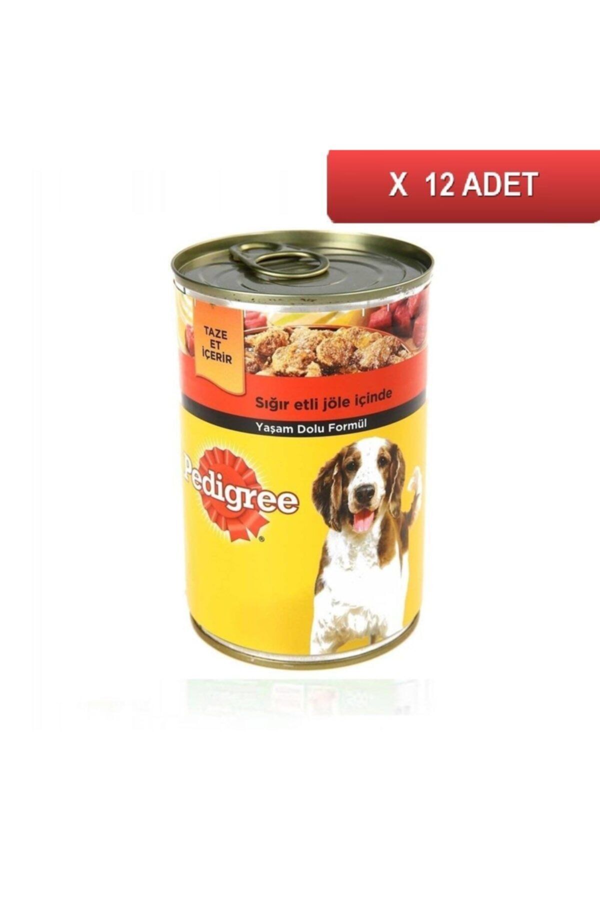 Pedigree Biftekli Yetişkin Köpek Konservesi 400 Gr (12 Adet)