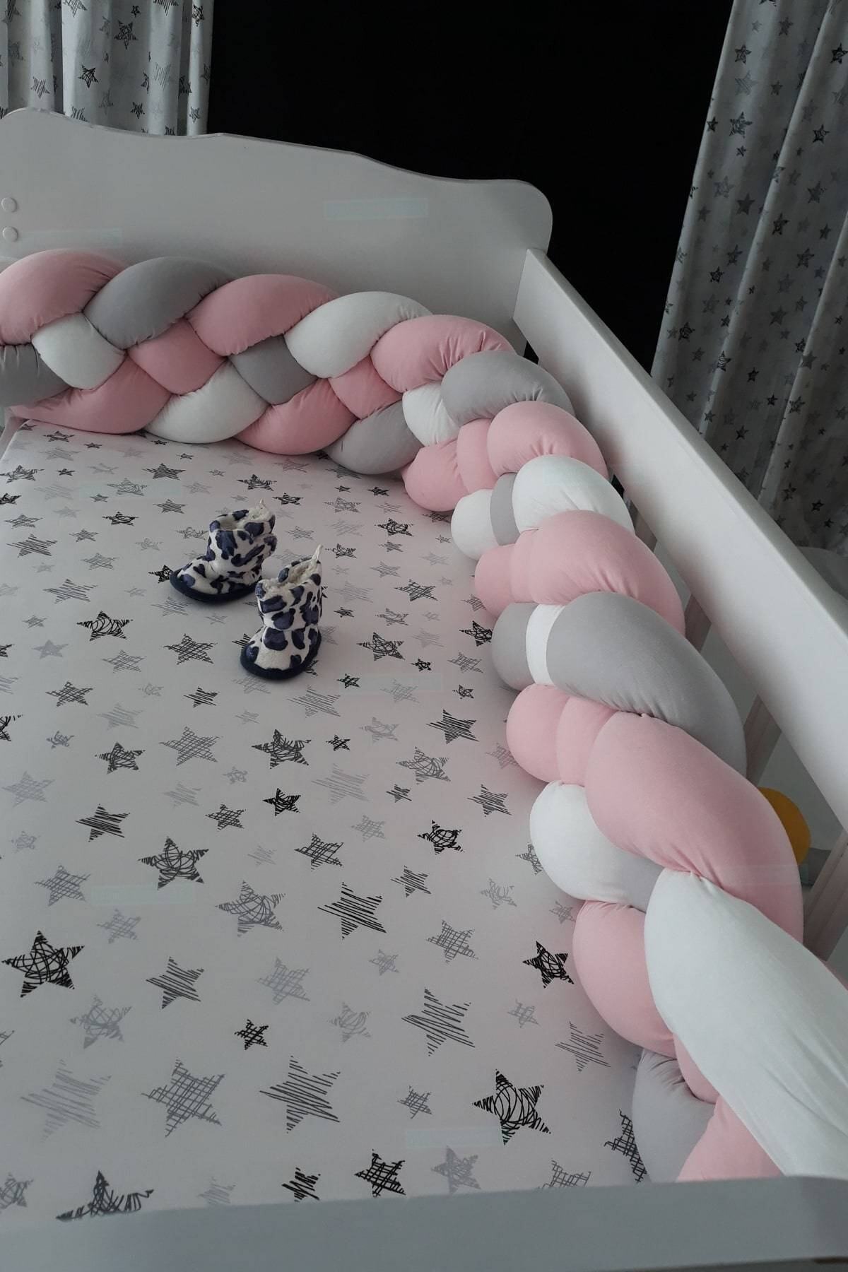 HUZURLUBEBEKLER Örgü Korumalık 240 Cm Örgü Yan Korumalık
