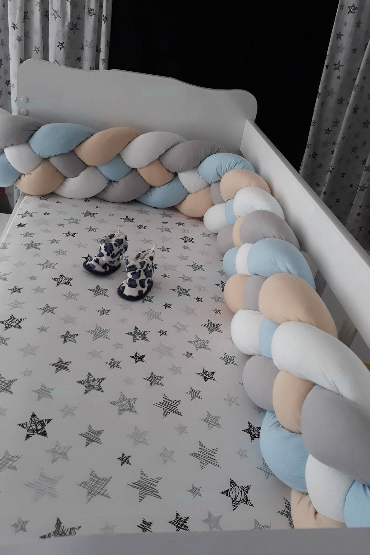 HUZURLUBEBEKLER Örgü Koruma 540 Cm Yatak Kenar Koruyucu