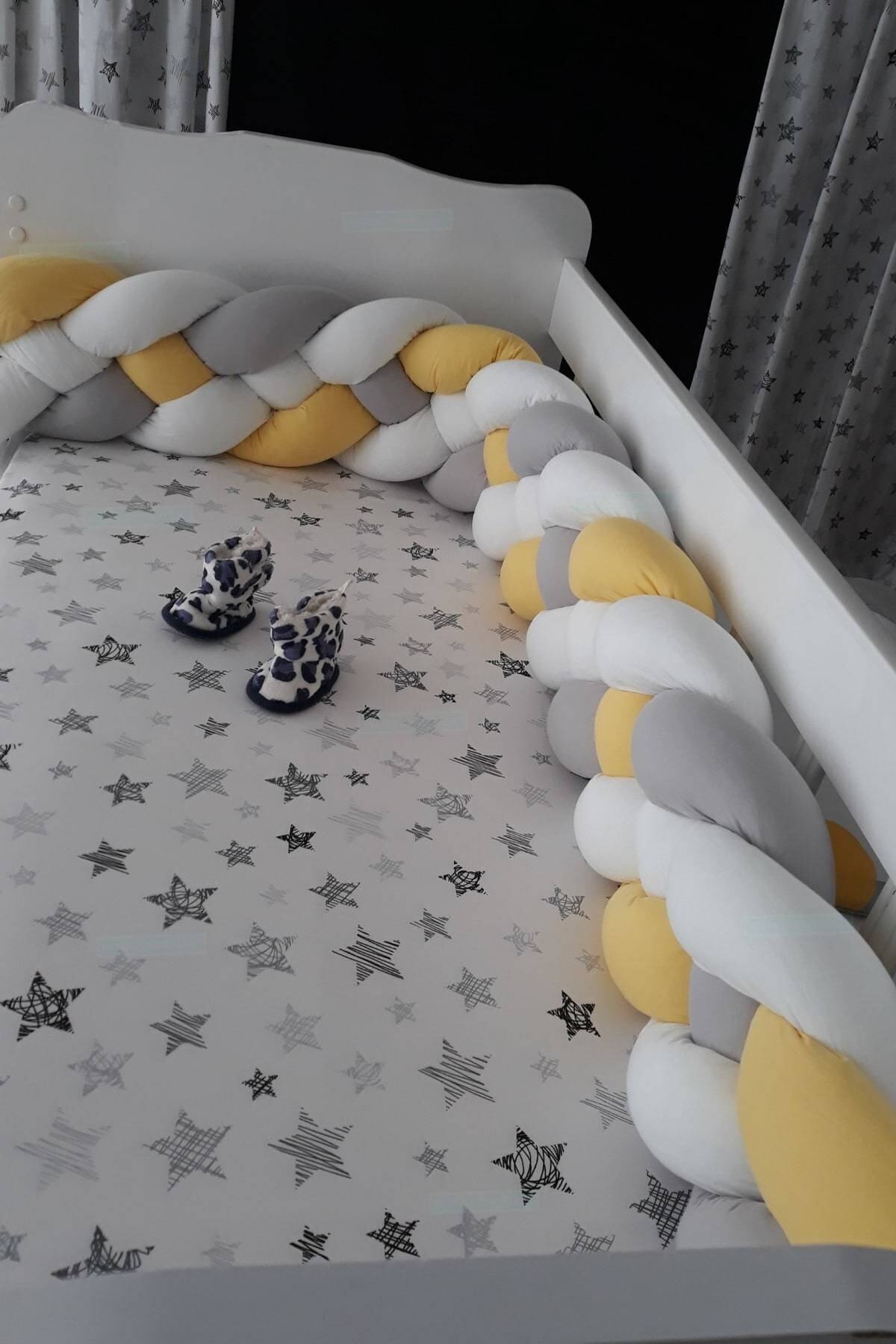 HUZURLUBEBEKLER Örgü Korumalık 480 Cm Beşik Yan Koruyucu