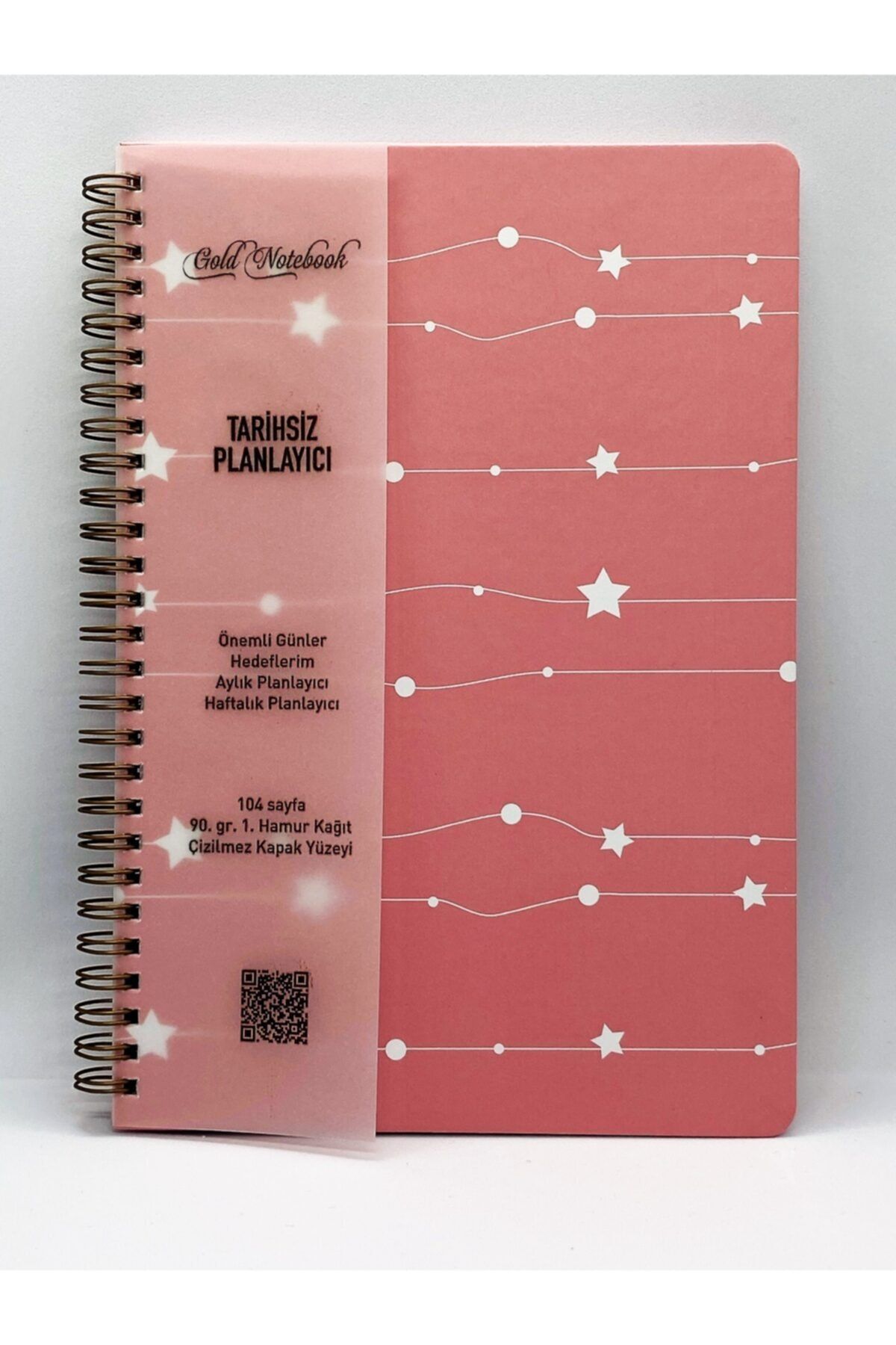 Gold Notebook 16x24 Tarihsiz Planlayıcı Yıldızlı