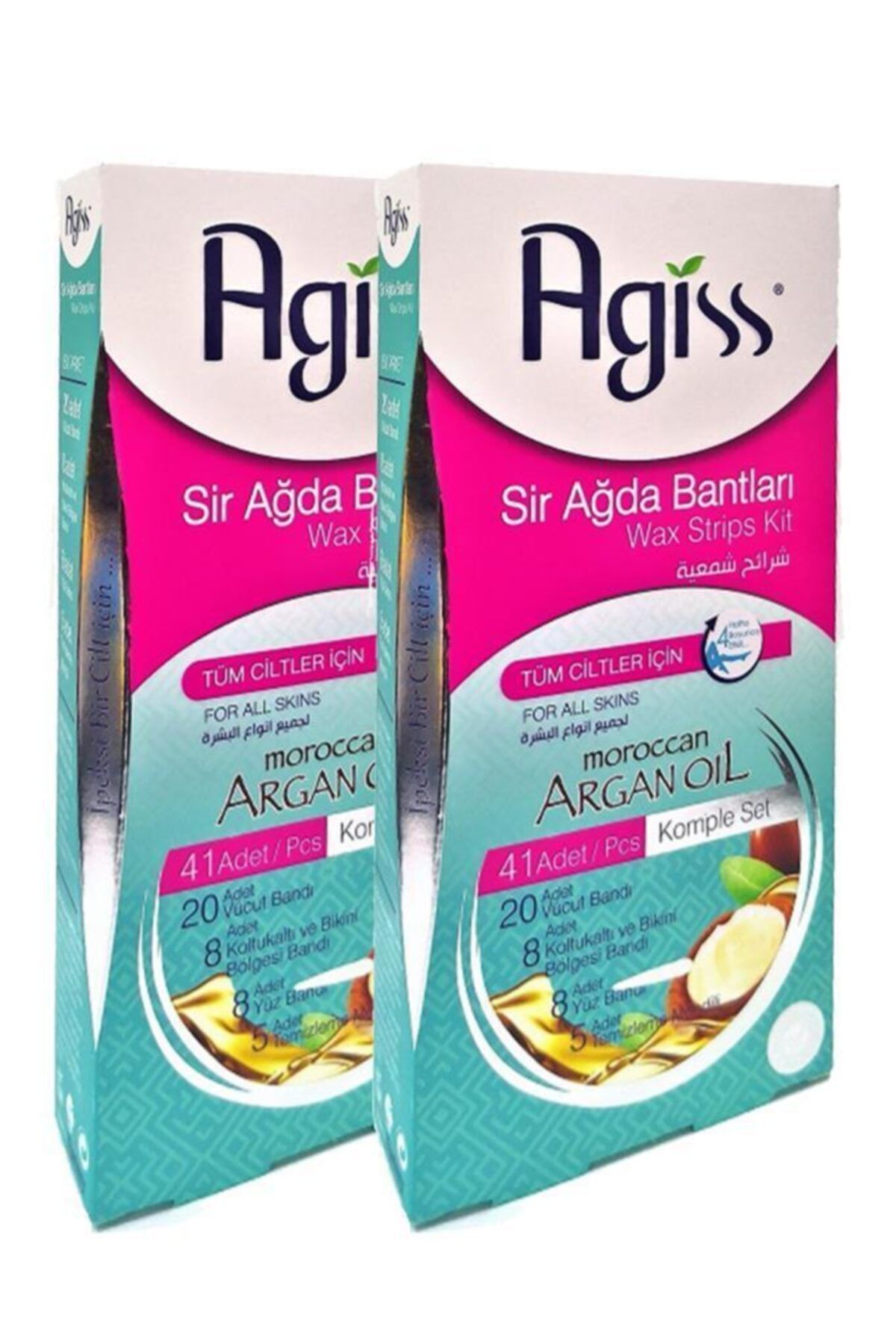 AGISS Tüm Vücut Set Tüm Ciltler İçin Ağda Bandı  x2