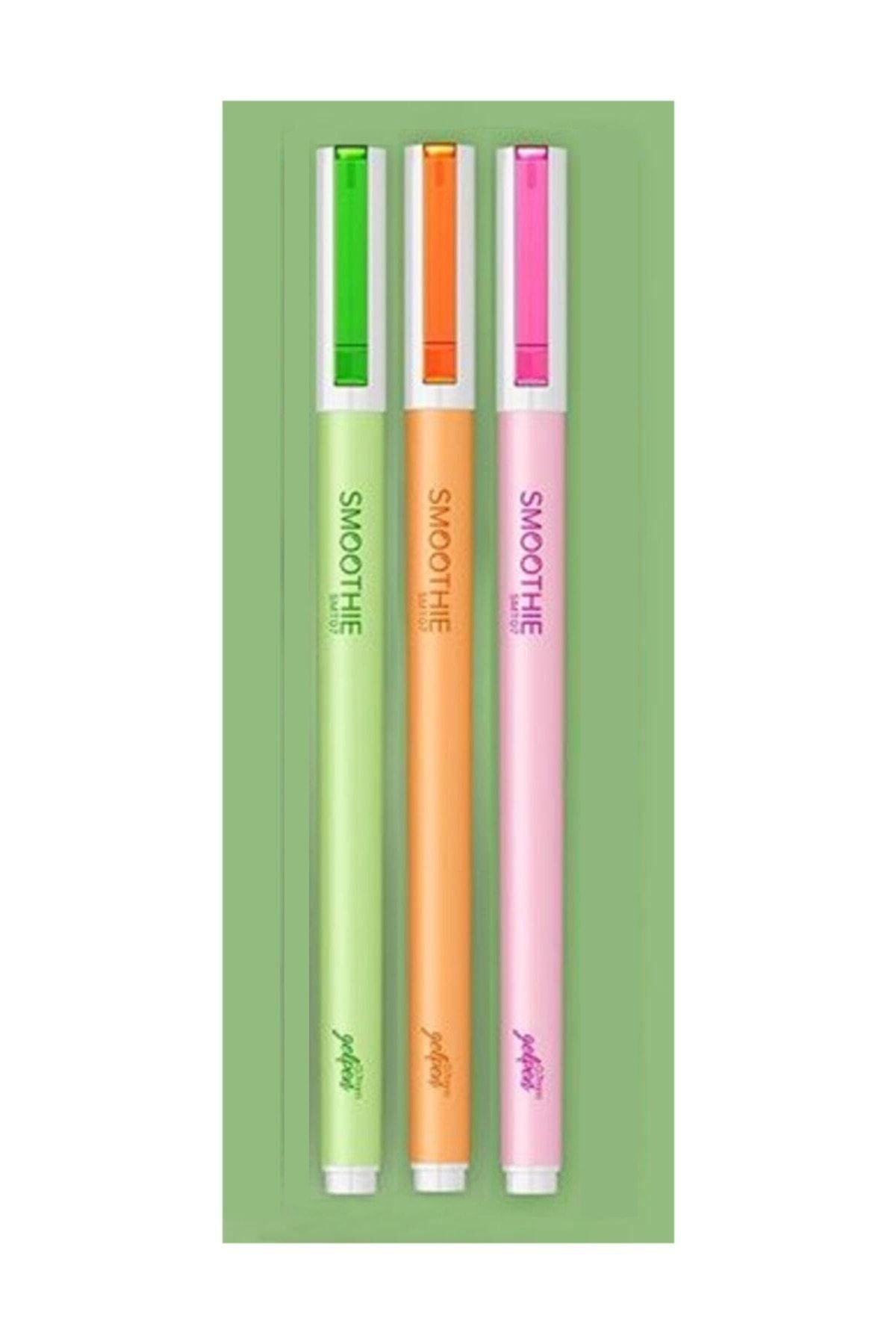 Scrikss Smoothie Roller Jel Kalem Pastel Renkler 3'lü Set