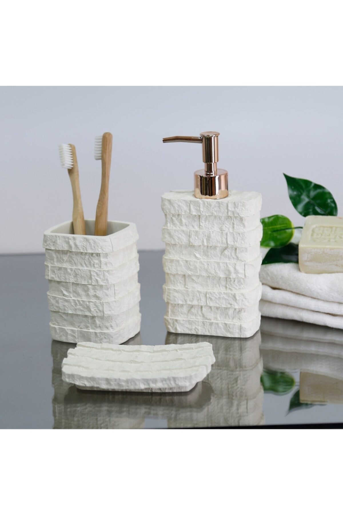 Selim Stone 3'lü (sıvı-diş-katı ) Banyo Seti