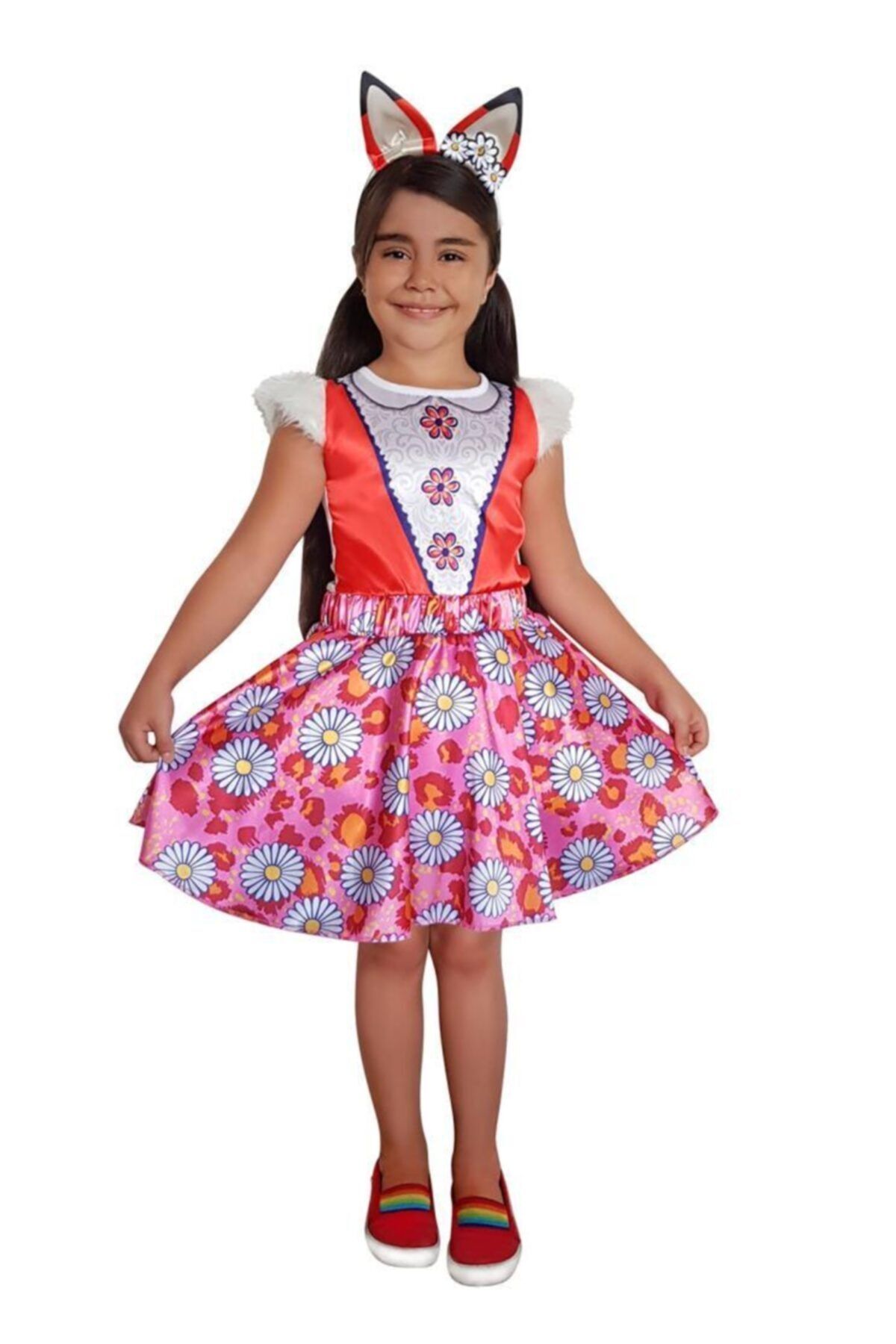 Enchantimals Kız Çocuk Renkli Felicity Fox Kostüm 4-6 Yaş