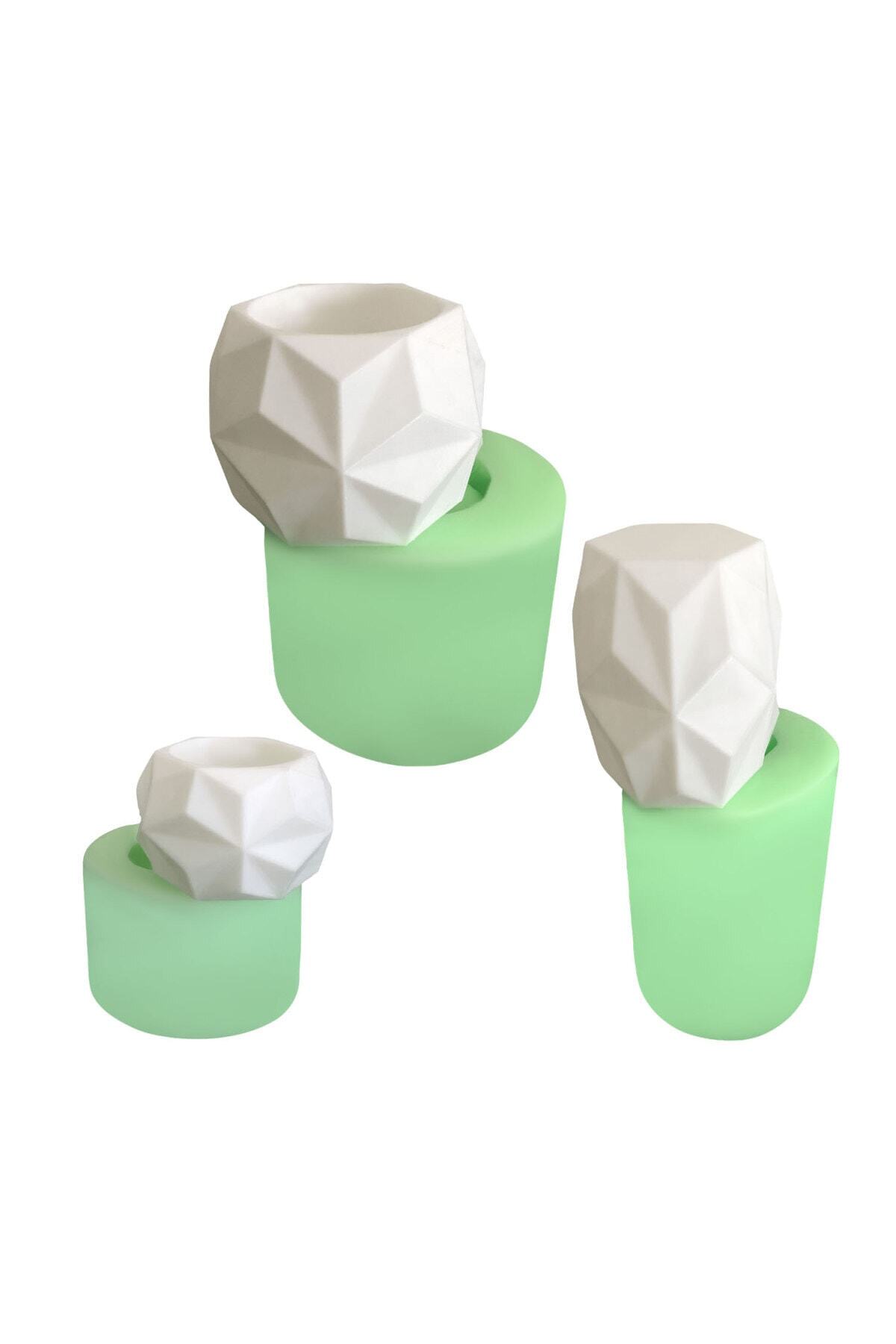 Kurdelya Geometrik Desenli Set Silikon Kalıbı