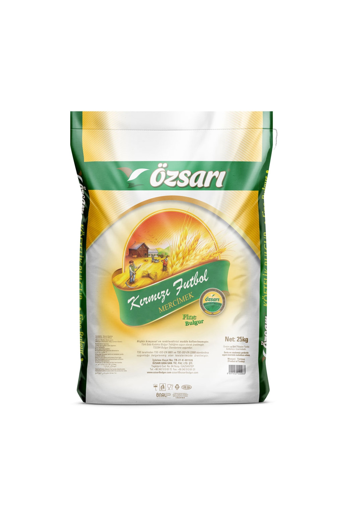 ÖZSARI Kırmızı Futbol Mercimek 25 Kg