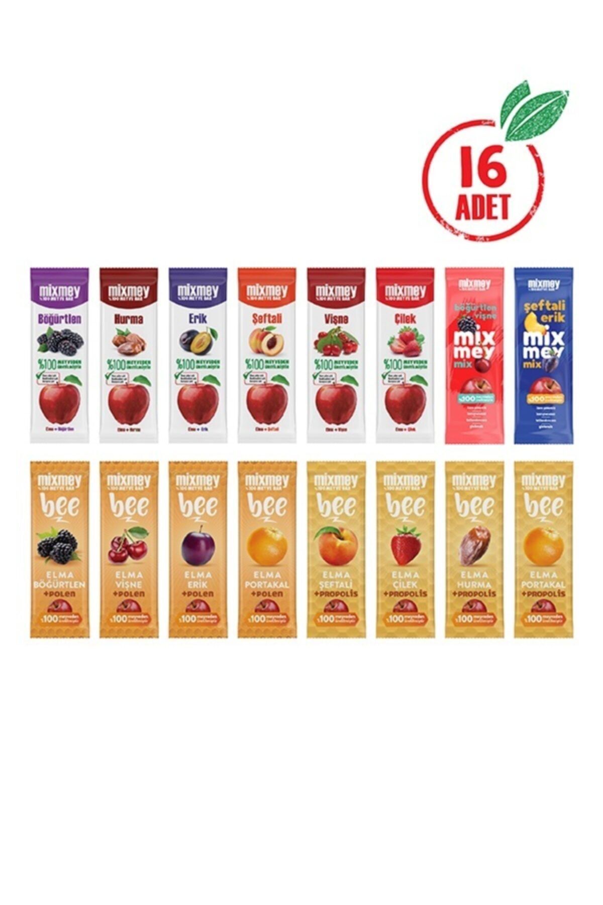 mixmey Meyve Bar Deneme Paketi 16 Adet