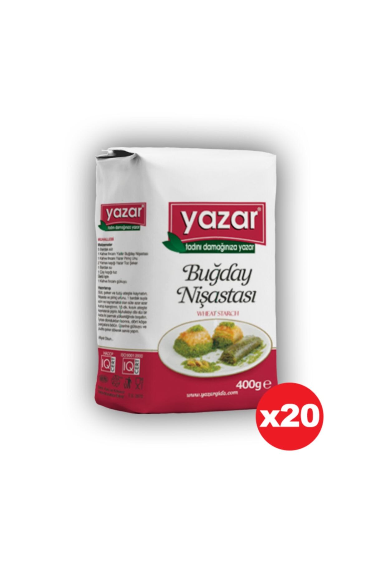 YAZAR Buğday Nişastası 400 Gr X 20 Adet
