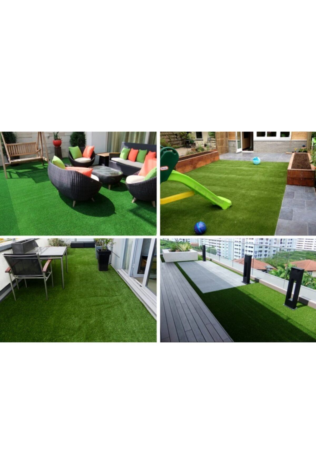 Evim Yeşil Çim Halı 10 Mm 10 Metre Kare