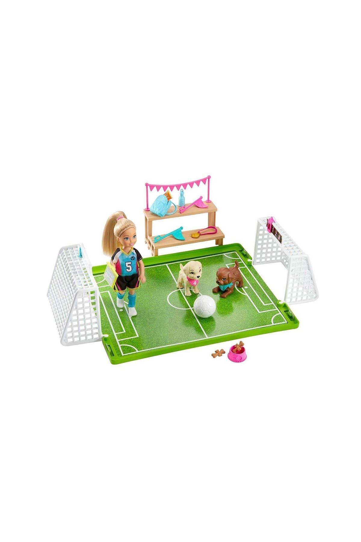Barbie football online playset