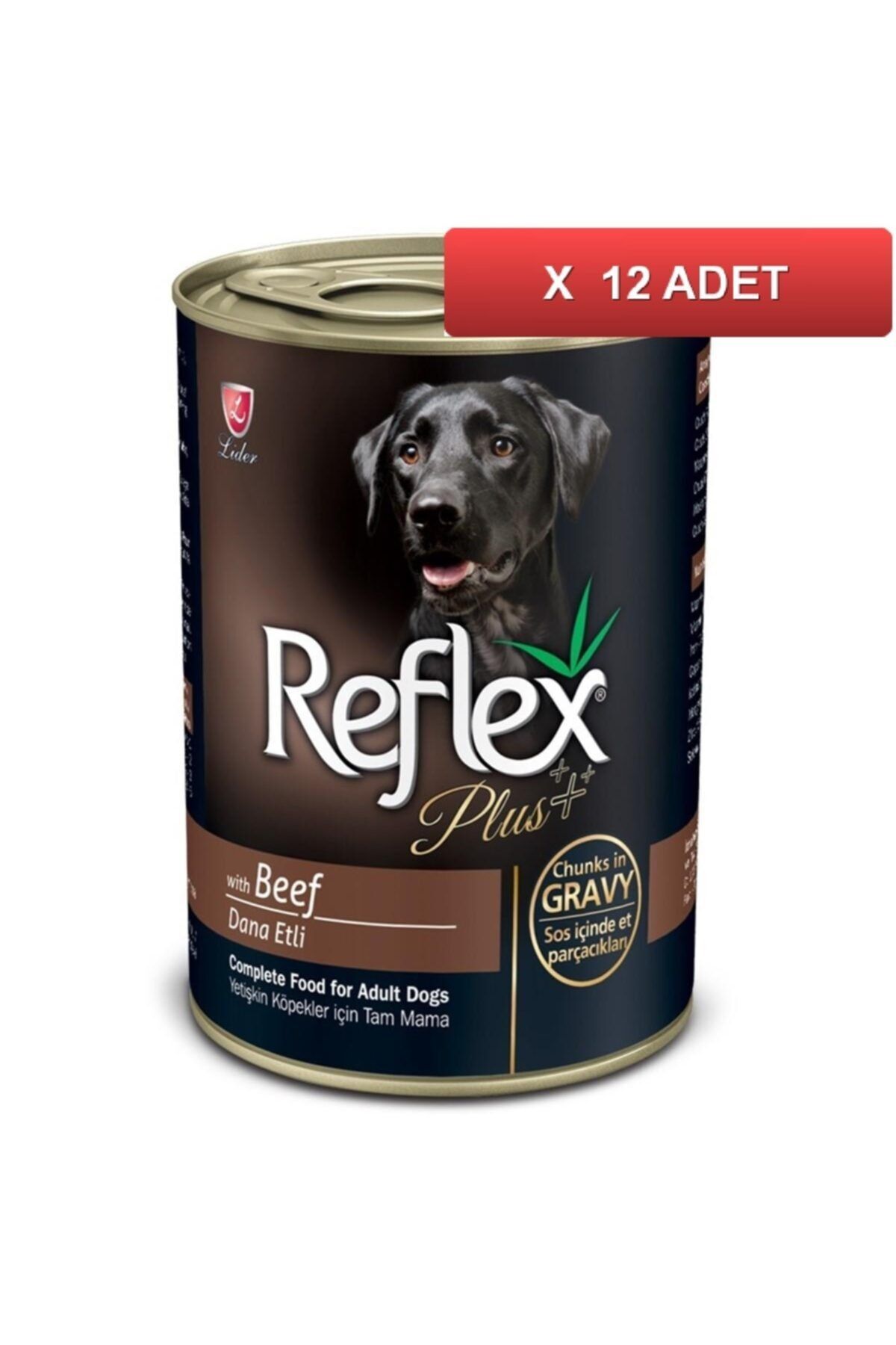 Reflex Plus Biftekli Parça Etli Köpek Konservesi 400 Gr (12 Adet)