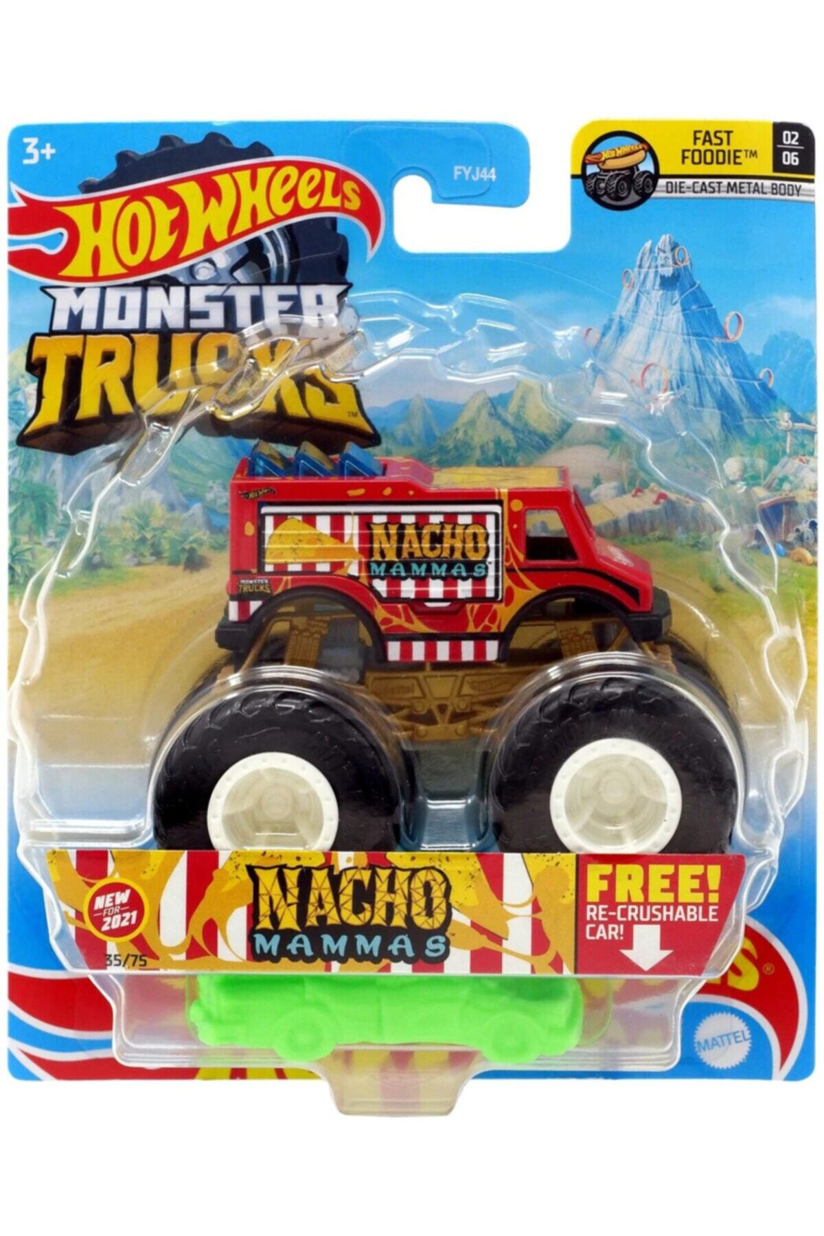 HOT WHEELS Monster Trucks 1:64 Araba Nacho Mammas Gth60 Fyj44