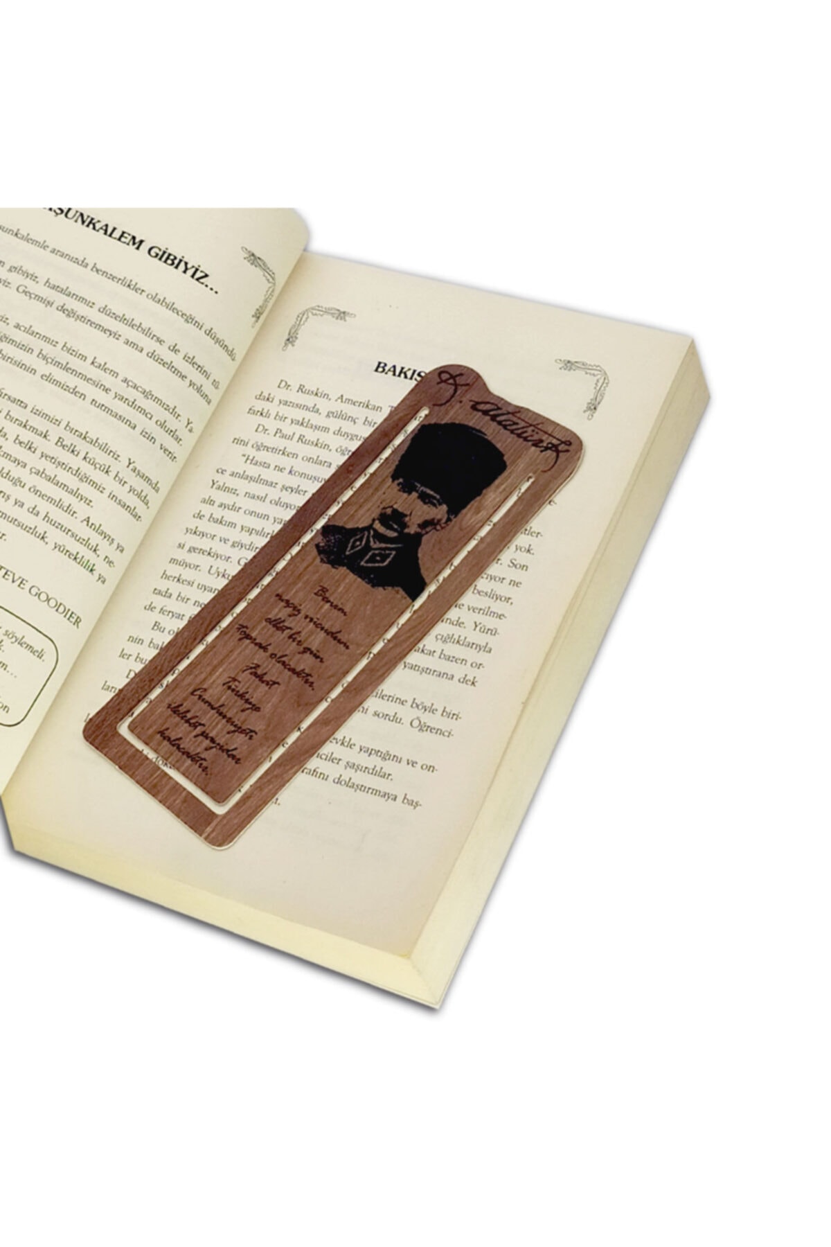 İstisna Atatürk Ahşap Kitap Ayracı Ürün 1