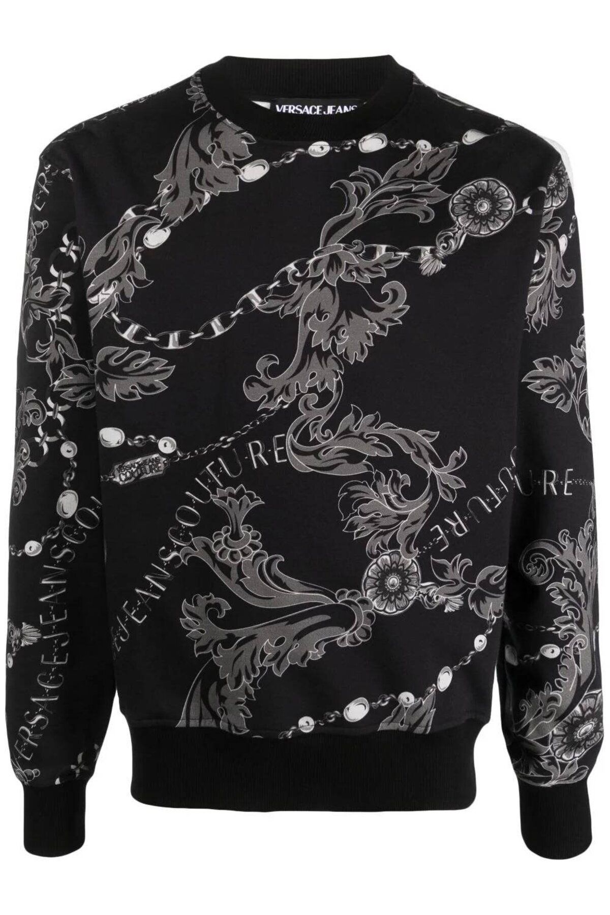 Versace black sweatshirt new arrivals