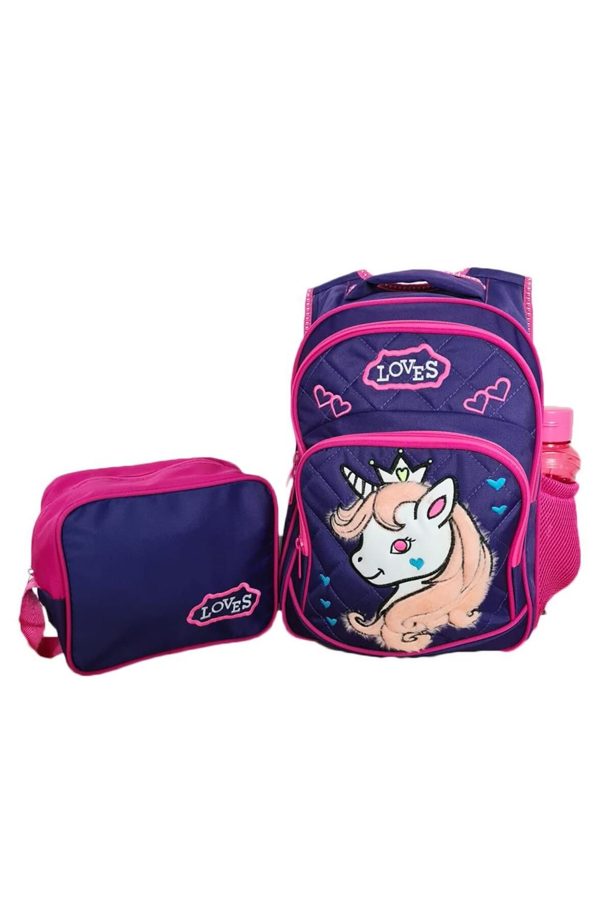 Mashotrend Neon Furry Puppy Backpack Nutrition Unicorn Primary