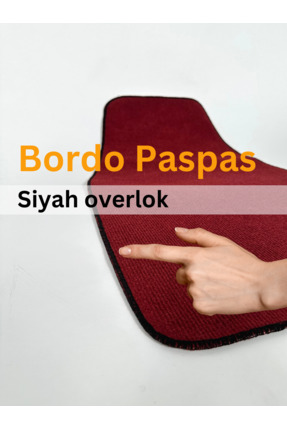 Oto Paspas Halı 5'li Set Her Araca Uygun Uzun Süre Dayanıklı Çift Taraflı Kullanım Bordo Renk Image 4