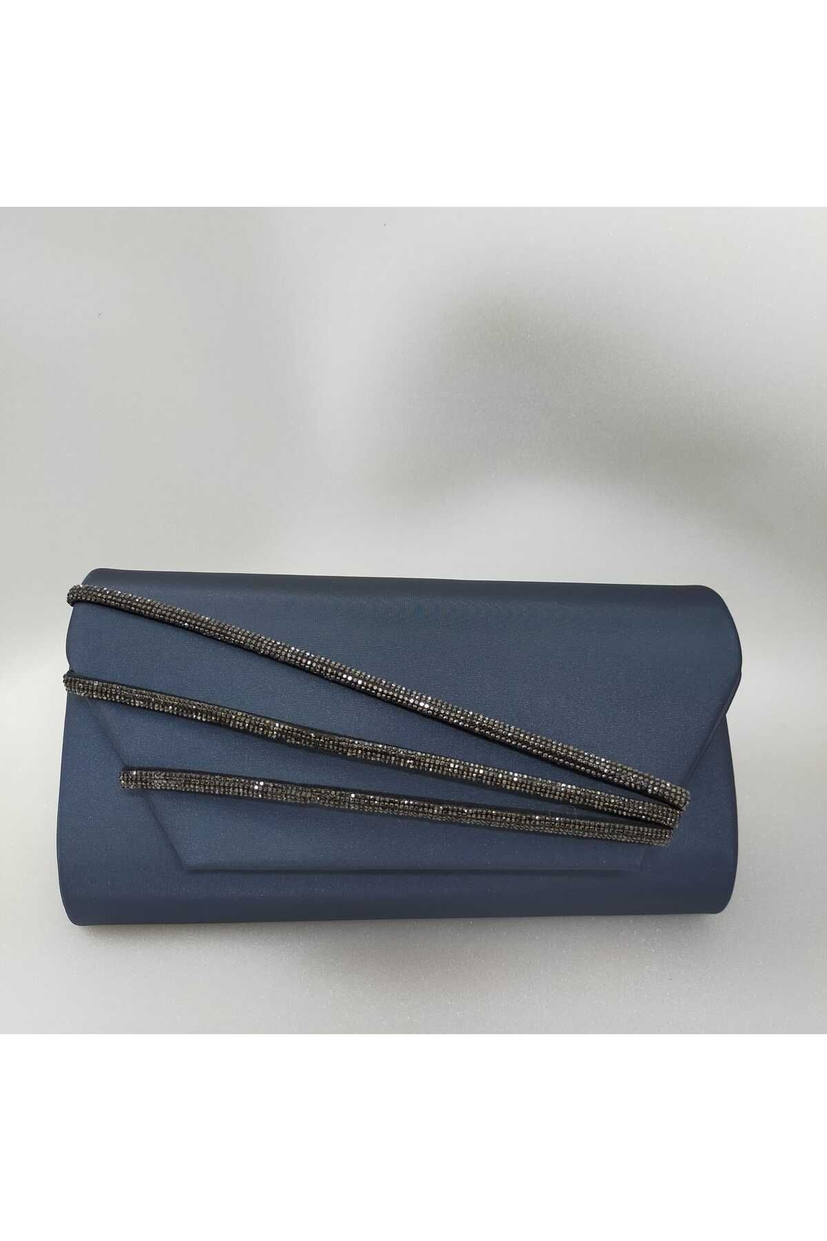 Dark navy on sale clutch bag