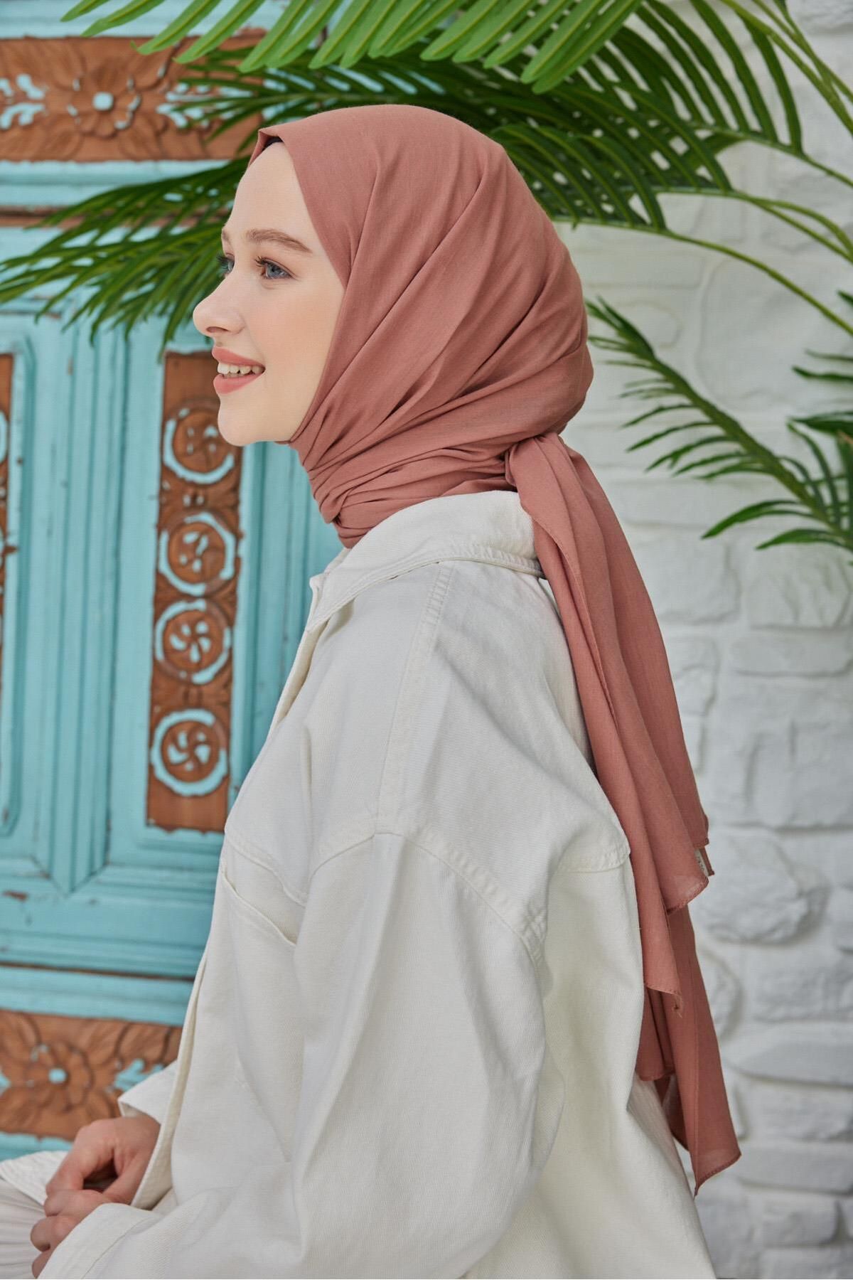 alland Organic Cotton Voile Shawl Rose Trendyol