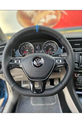 Oto Direksiyon Kılıfı Düz & Noktali Mavi Yüzüklü Image 0