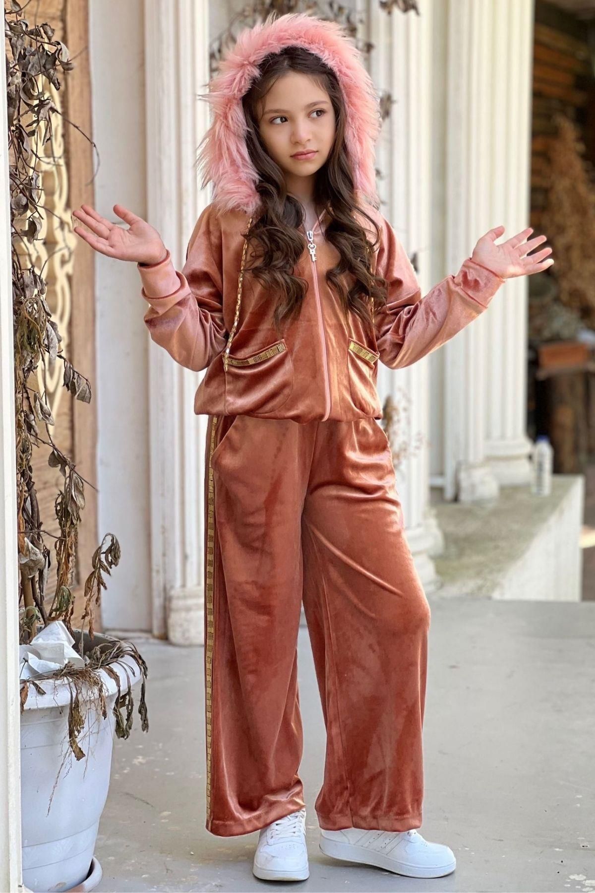 Fur tracksuit best sale