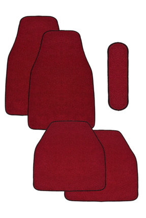 Oto Paspas Halı 5'li Set Her Araca Uygun Uzun Süre Dayanıklı Çift Taraflı Kullanım Bordo Renk Image 0