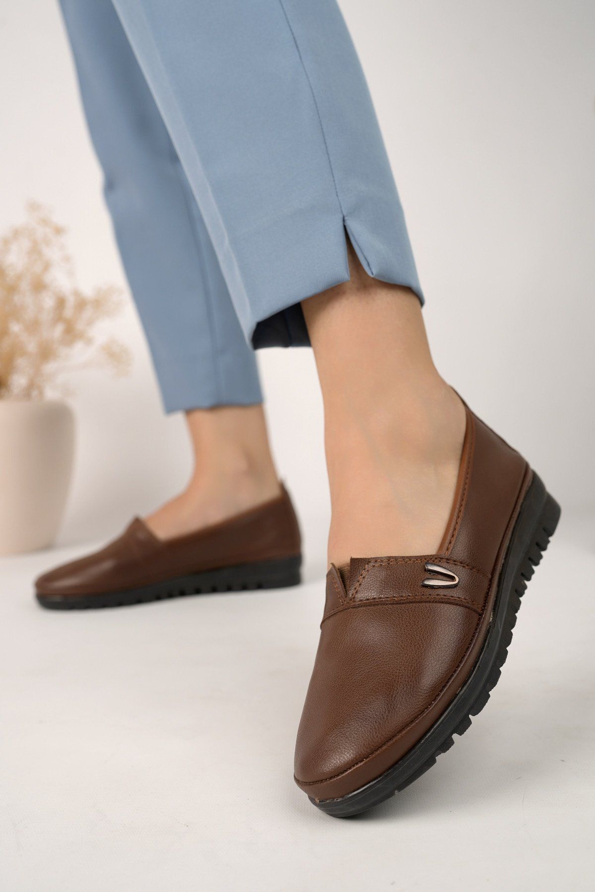 AYAKKABI B Y S Tan Soft Skin Seasonal Orthopedic Shoes Trendyol