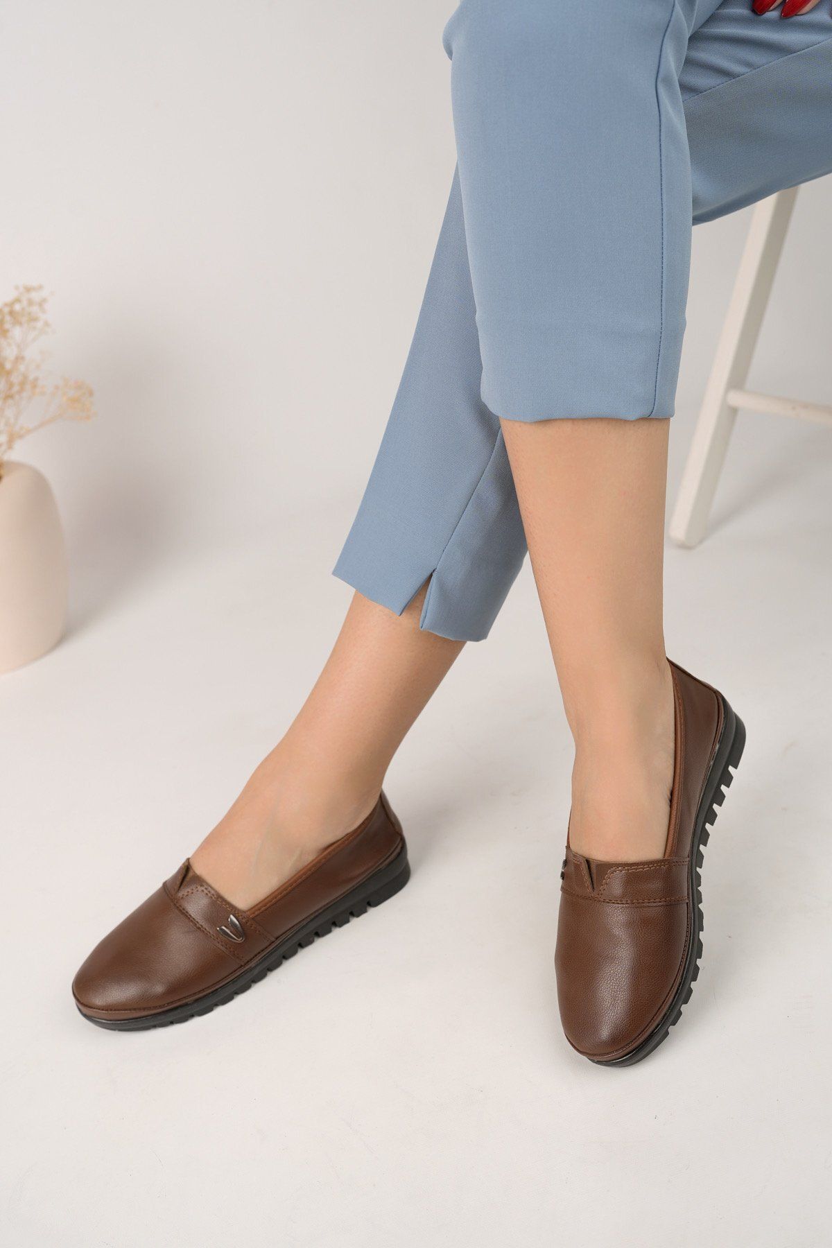 Tan soft leather loafers womens hotsell