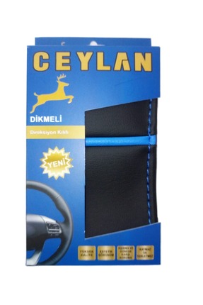 Oto Direksiyon Kılıfı Düz & Noktali Mavi Yüzüklü Image 1