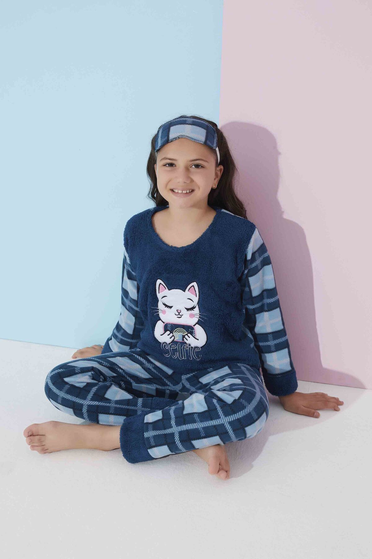 Plaid cat pajamas store