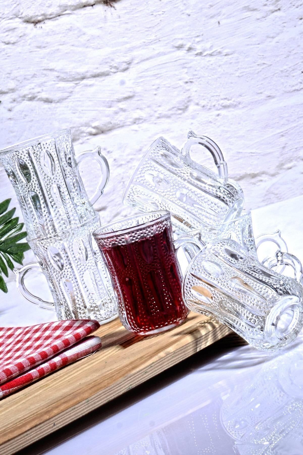 Porselen Diyar Set of 6 Crystal Glass Tea Cups Trendyol