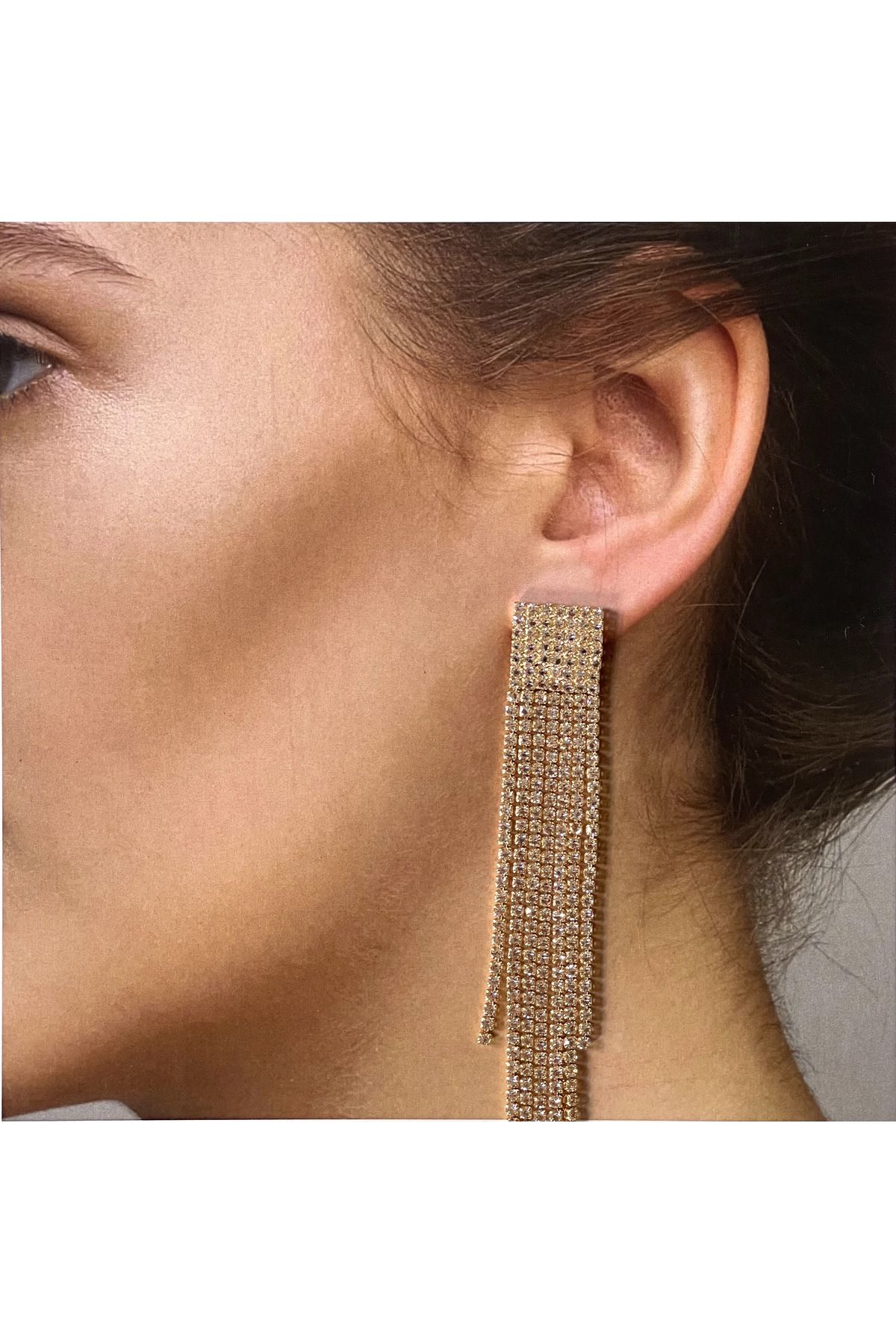 Long evening earrings online
