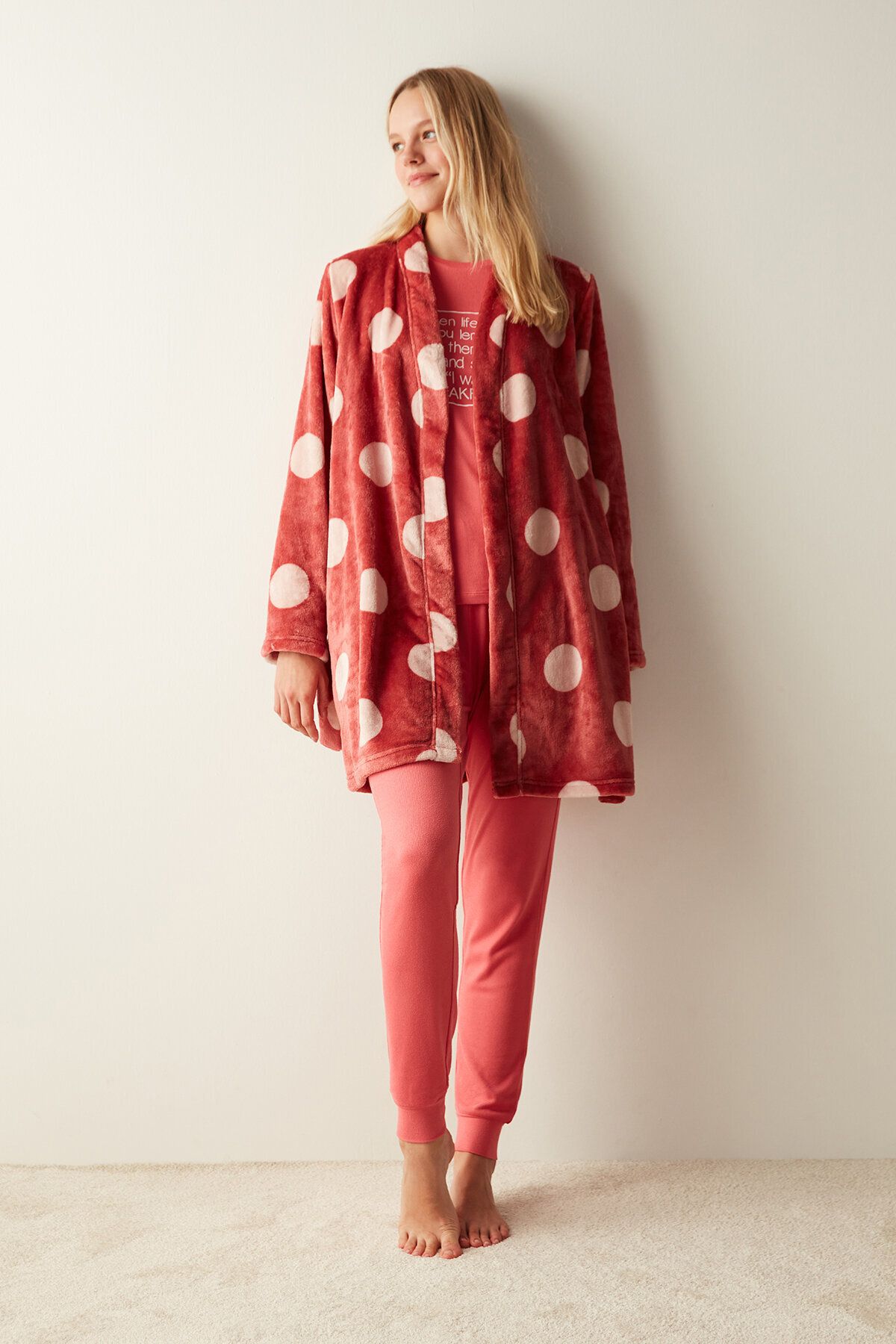 Fluffy poncho dressing gown discount