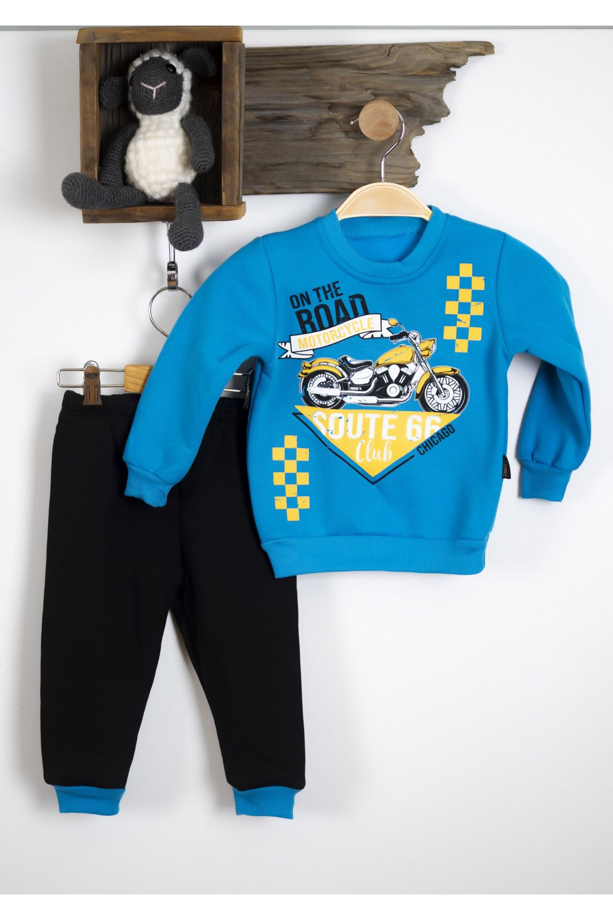 BAYAS Motorcycle 1 2 3 4 Years Thick Fabric Raised Winter Baby Boy