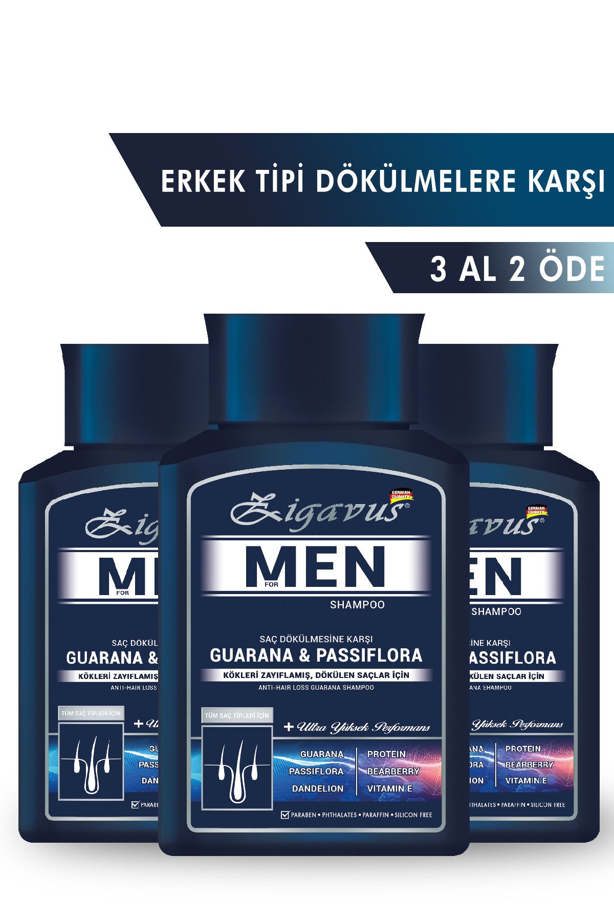 Zigavus Men Şampuan 300 ml 3 Al 2 Öde - Erkeklere Özel Bakım 8699349130688
