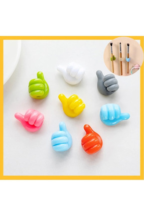 KABLO TUTUCU 2 Adet Yapışkanlı Başparmak Şekilli Kablo Tutucu Pratik Çok Amaçlı Silikon Image 1