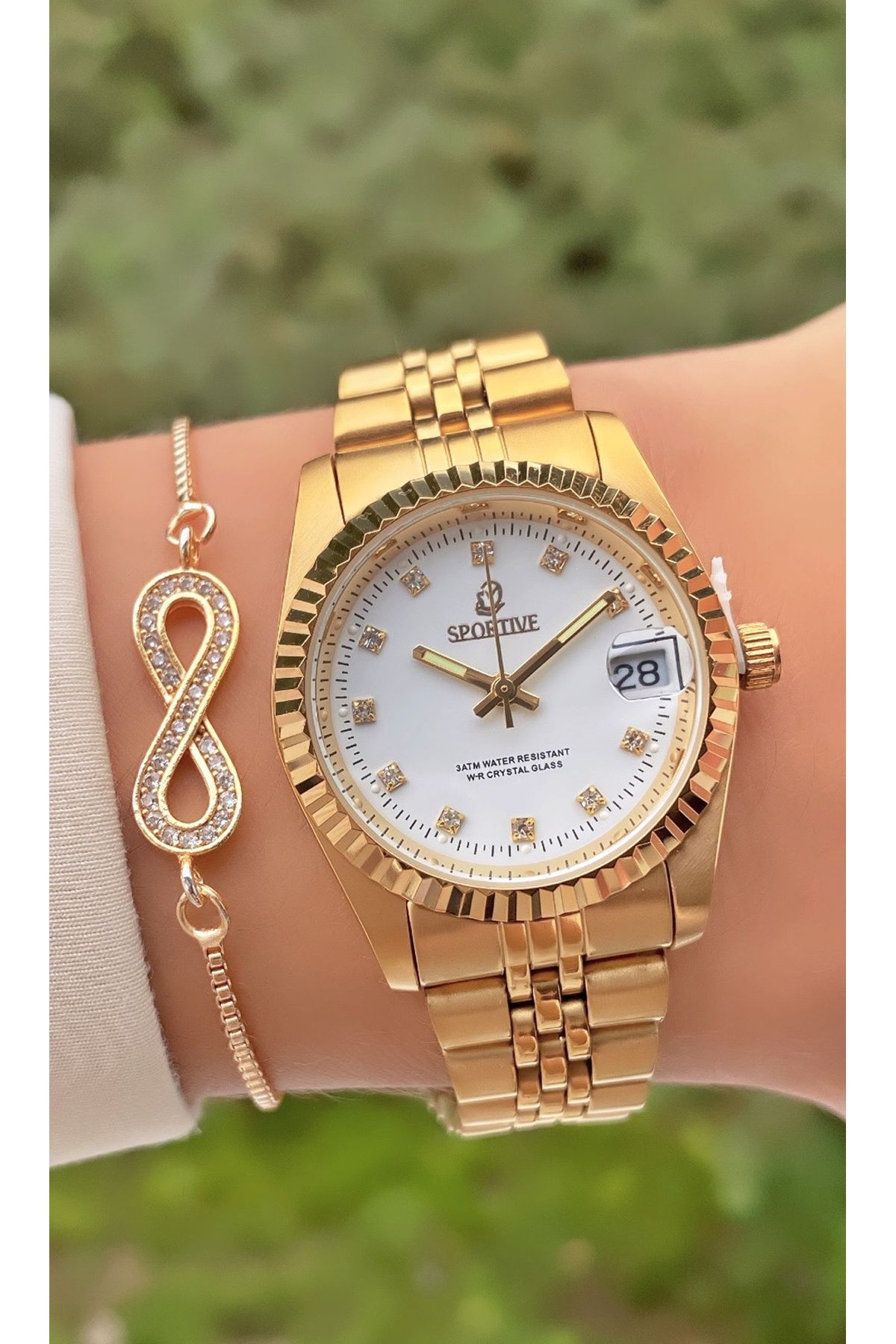 Sportive Watch Black Gold Trendyol