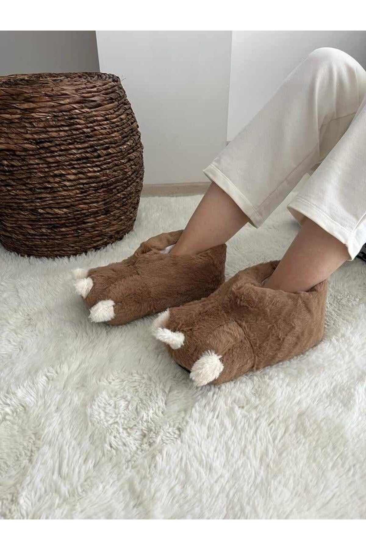 Behtah Kundura Unsiex Slippers Character Cute Dinosaur Claw Winter