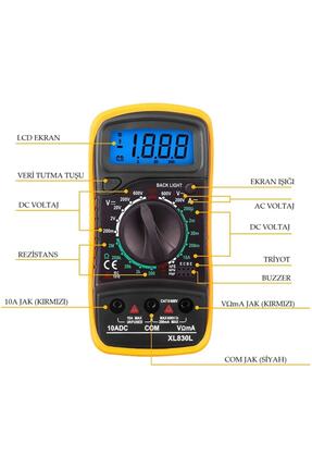 Xl830l Unichrome Dijital Multimetre Led Ekran Avometre Mini Ölçü Aleti 9v Pil Hediye Cep Multimetre Image 1