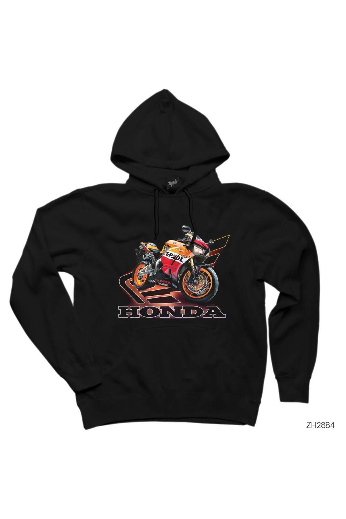 Z zepplin Honda Repsol 2 Black Hooded Sweatshirt Hoodie