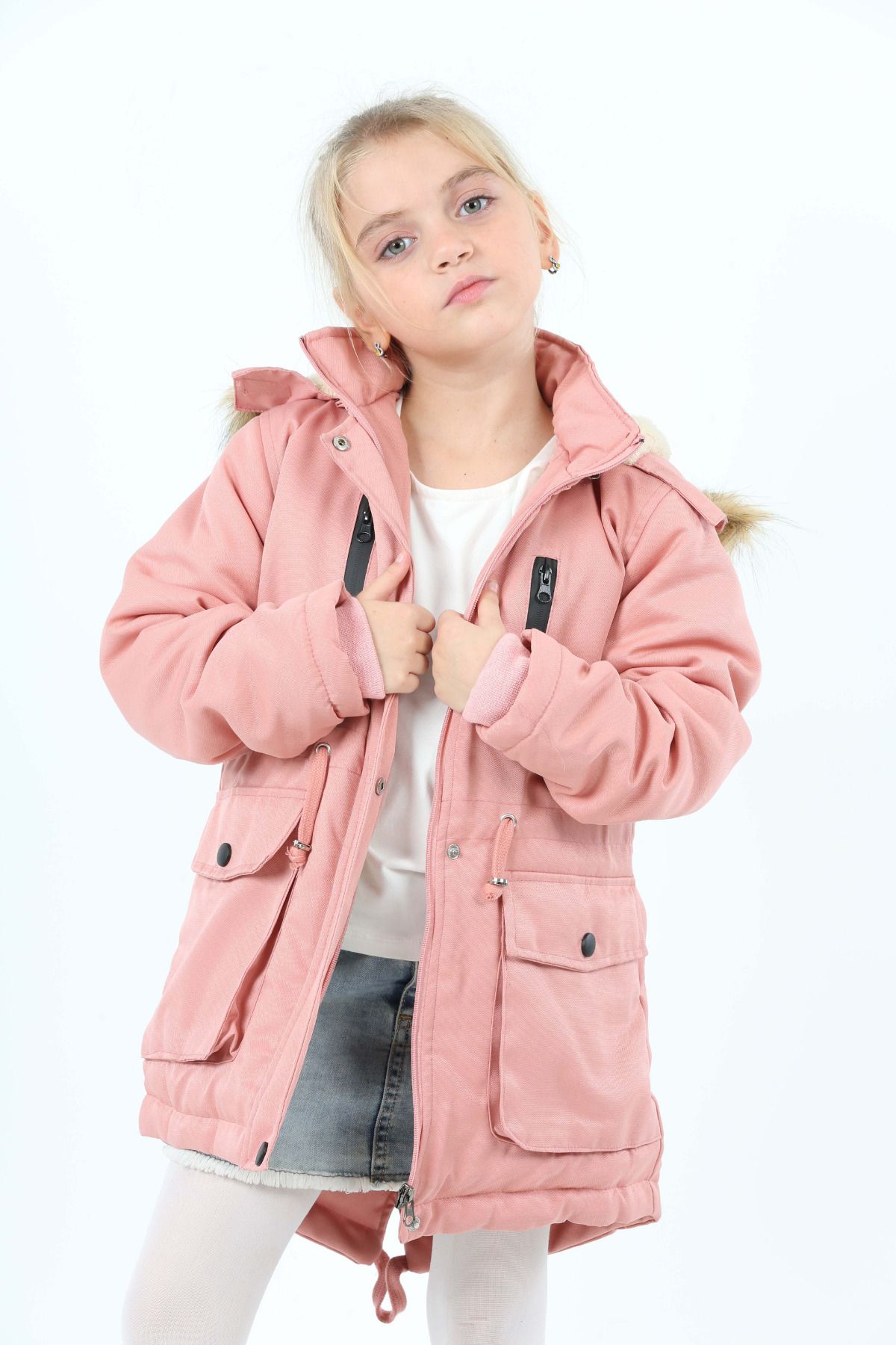 Girls fur lined jacket outlet