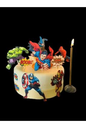 Süper Kahramanlar Yenilebilir Gıda Baskısı, Yenilebilir Pasta Süsü, Kurabiye Şekerli Kağıt Image 2