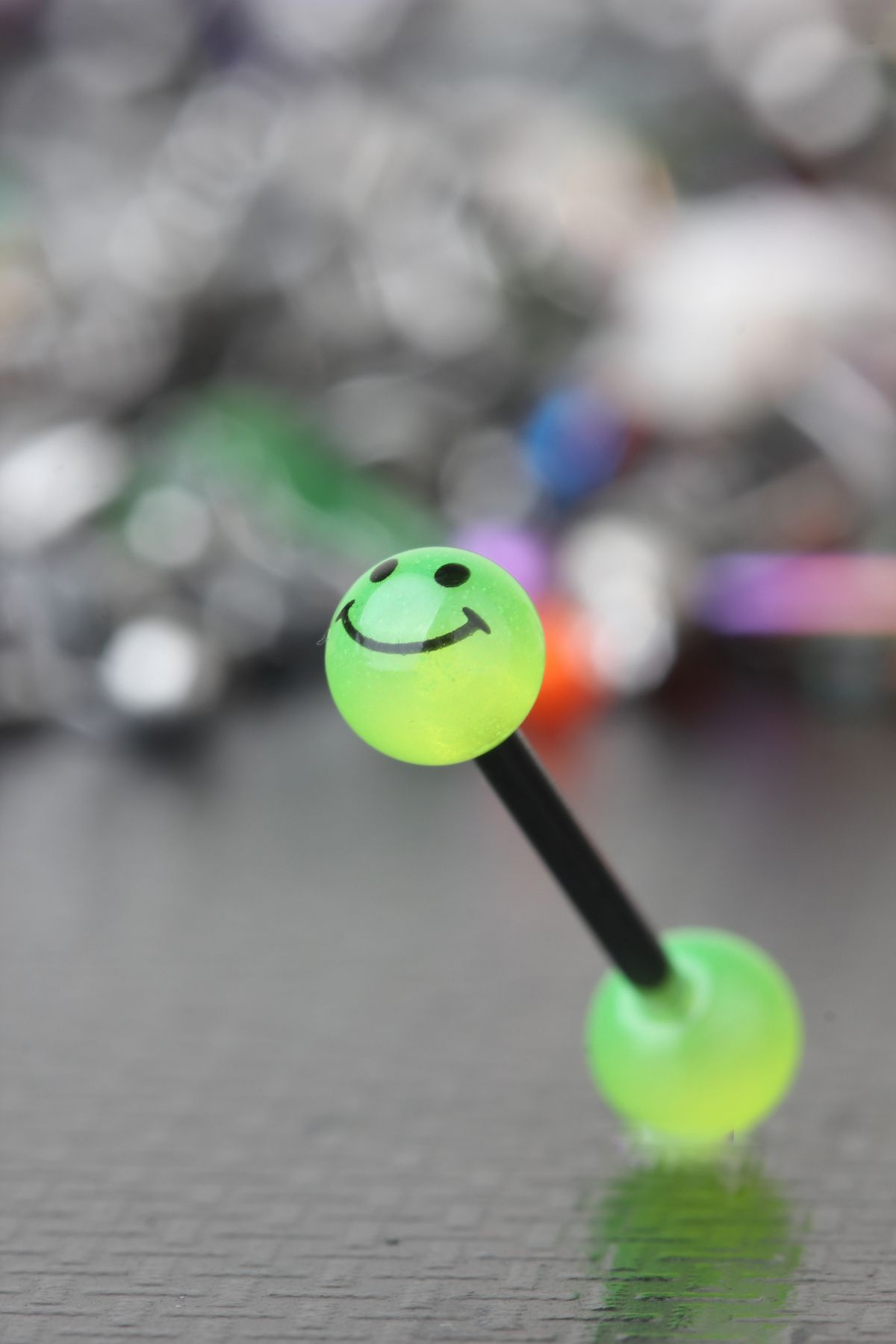 Yellow new arrivals tongue piercing