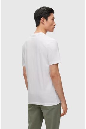 Erkek Marka Logolu Kısa Kol Yuvarlak Yaka Beyaz T-Shirt 50486200-100 Image 1
