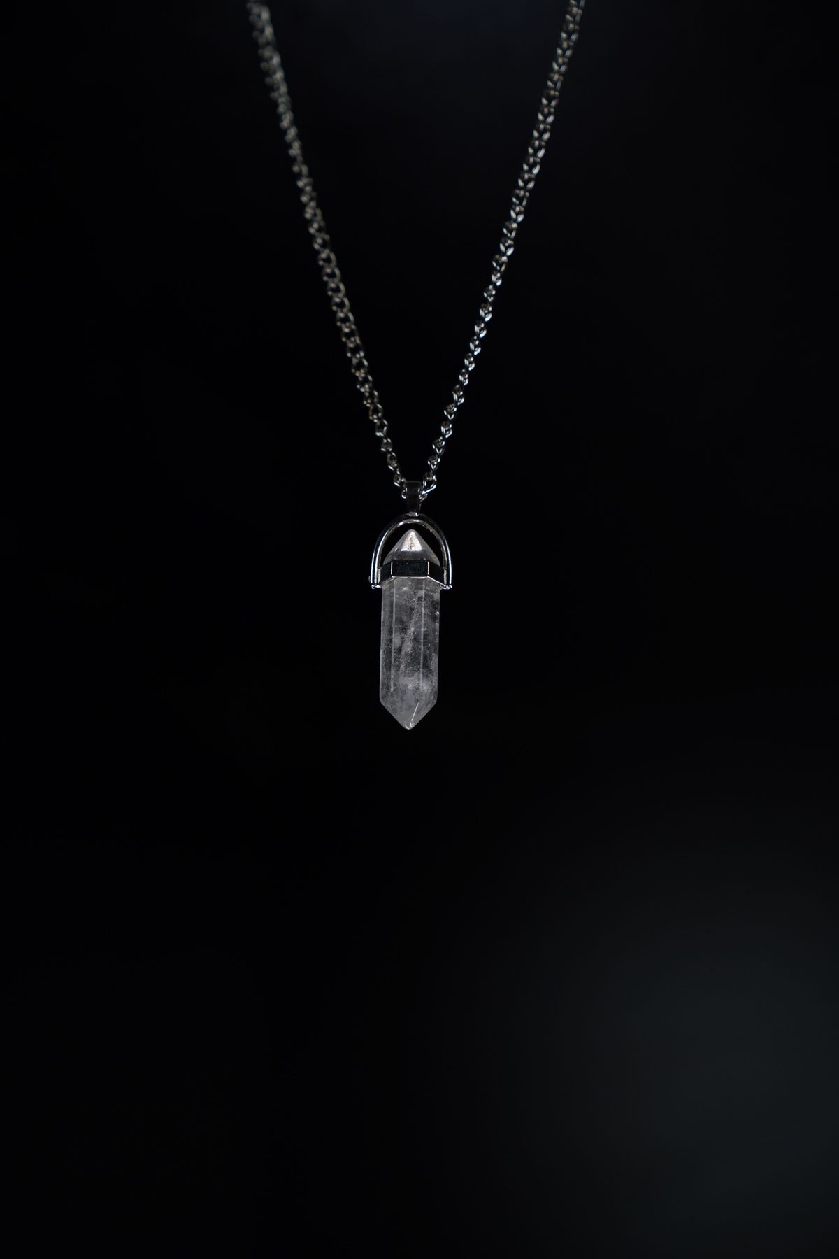 Crystal shop quartz pendant