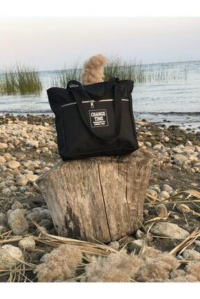 Siyah 2 Bölmeli Kol ve Omuz Çantası Image 2