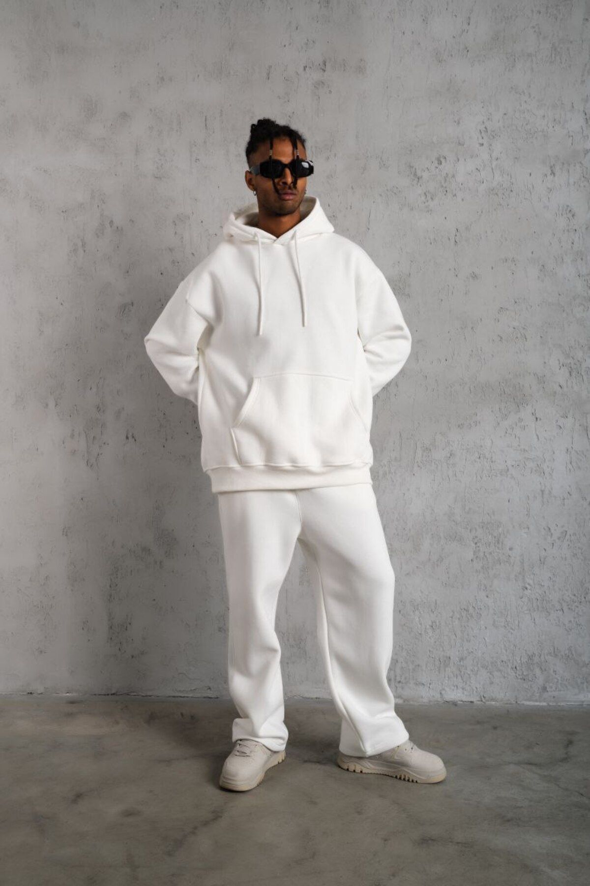 White oversized tracksuit bottoms deals